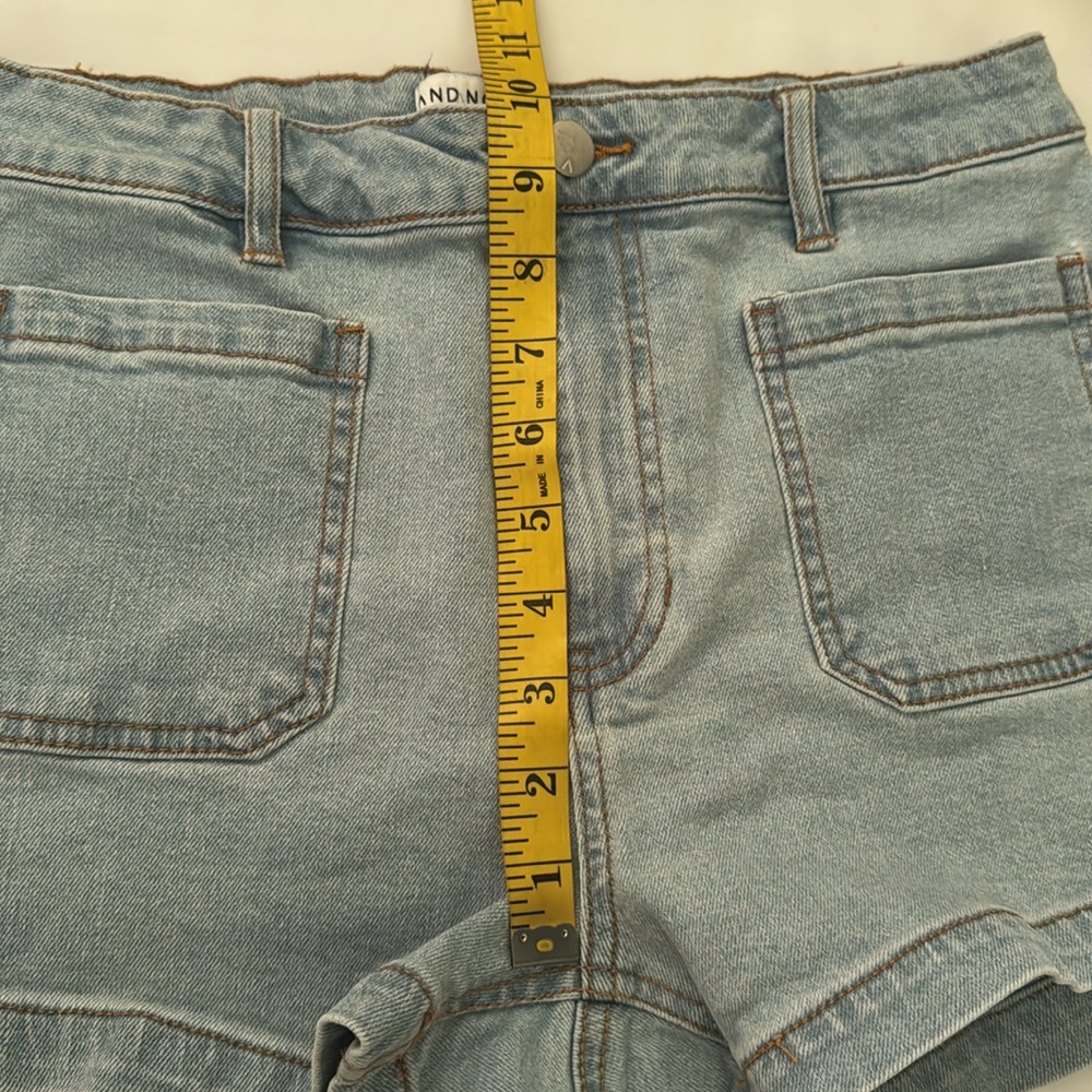 And Now This Hi-Rise Women's Light Blue Denim Shorts Size 27 Festival, Western - Picture 6 of 8